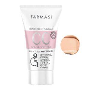 سی‌سی کرم 9 در 1 فارماسی با SPF25 شماره 02 حجم 50 میلی‌لیتر