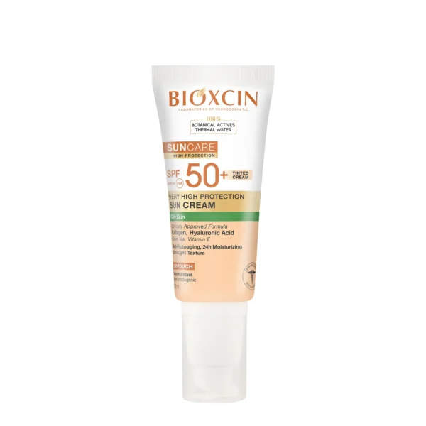 کرم ضد آفتاب رنگی پوست چرب +SPF50 بیوکسین 50 میل