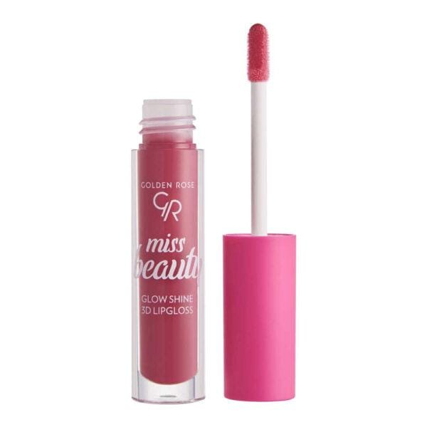 رژ لب مایع گلدن رز Miss Beauty Glow Shine 3D شماره 04 رنگ Pink Dream