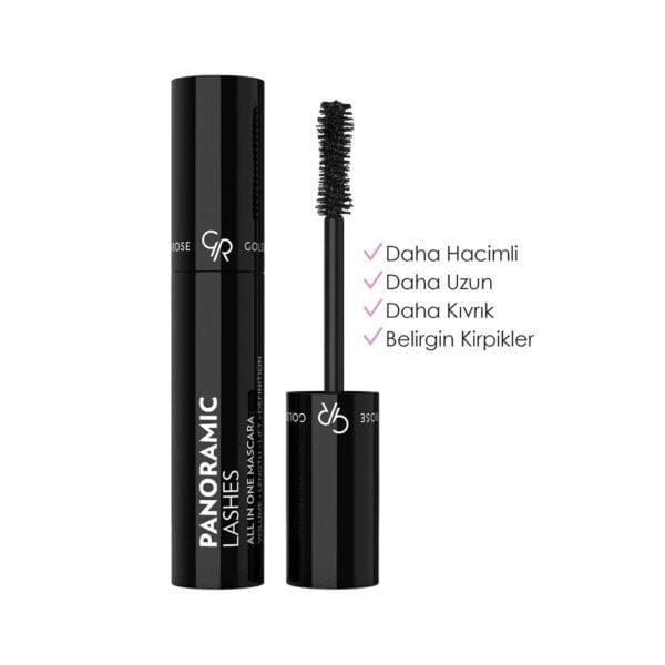 ریمل مژه گلدن رز مدل Panoramic Lashes حجم 13 میل